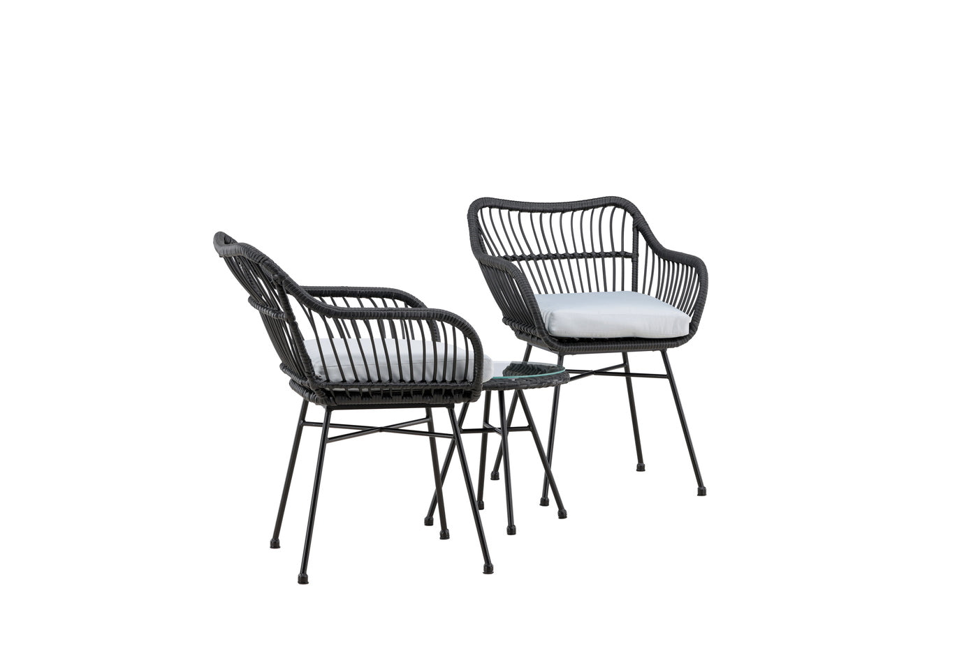 FjÃ´rd - Loungeset Zwart - Wicker - Viga