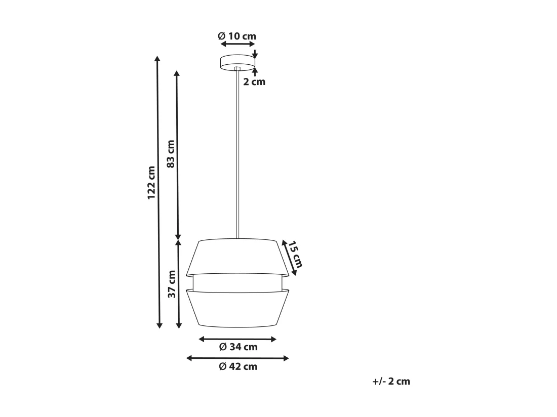Lampe suspension ATOYAC Lin synthétique Beige