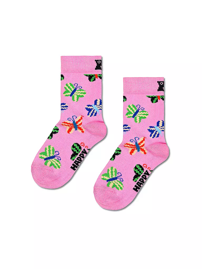 HAPPY SOCKS Baby Socken 2er Pkg BUTTERFLY pink rosa