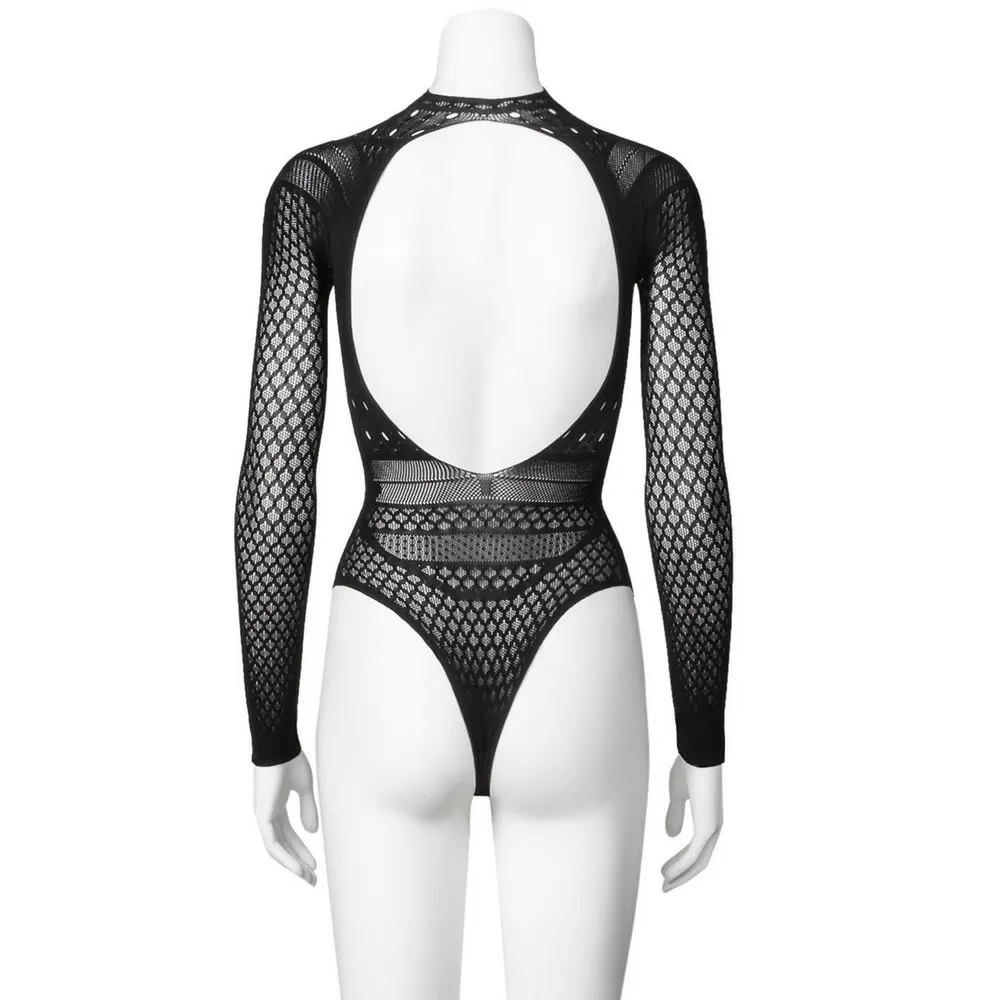 NORTIE Gry Bundløs Bodystocking m. Lange Ærmer - Onesize