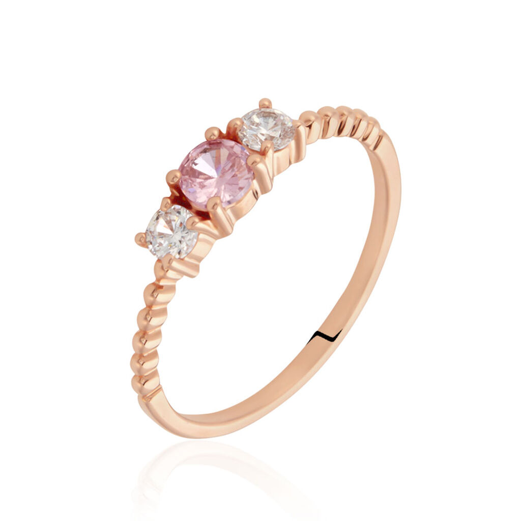 Bague Shahar Argent Rose Oxyde De Zirconium