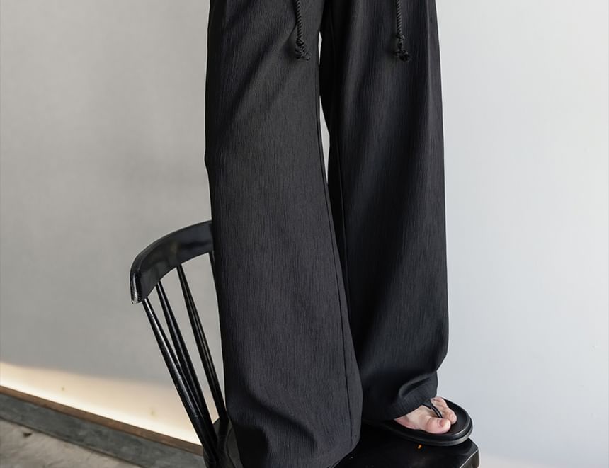CHIC ERRO - Middelhoge effen rechte broek