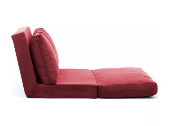 Fauteuil convertible multipositions velours Talya-Couleur Bordeaux-2 places