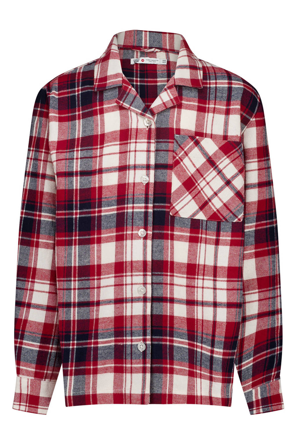 America Today pyjamatop Labelle JR rood/wit