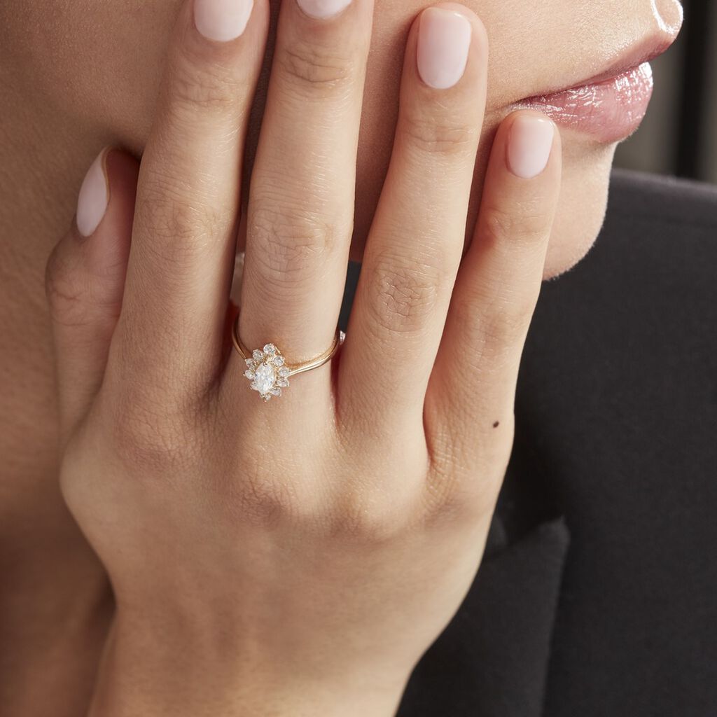 Bague Or Jaune Vladimira Oxyde De Zirconium