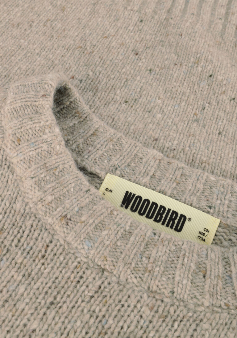 WOODBIRD zand woodbird trui wbtao raglan knit