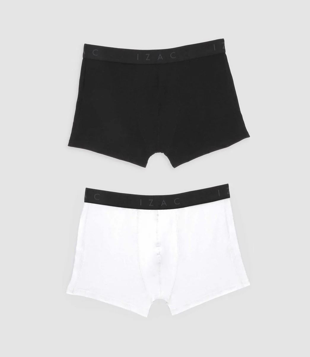 Lot de 2 boxers noir blanc KAXE