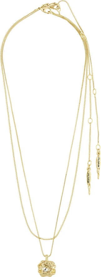 Pilgrim FEEL recycled necklace 2-in-1 set gold-plated Guld