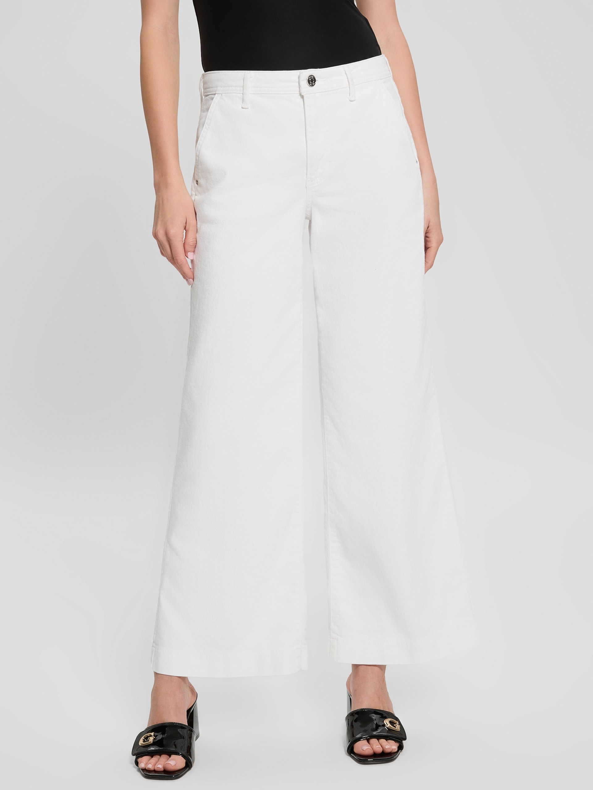 Calça jeans cropped larga Eco Zoya
