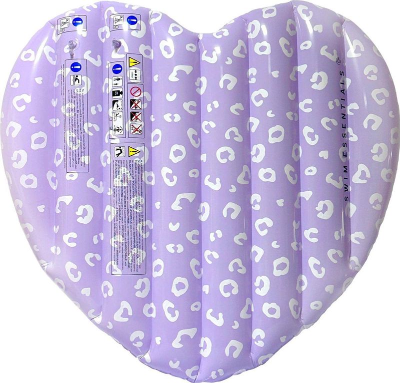 Swim Essentials - Hart Luchtbed - Lila Panterprint - Duurzaam Materiaal