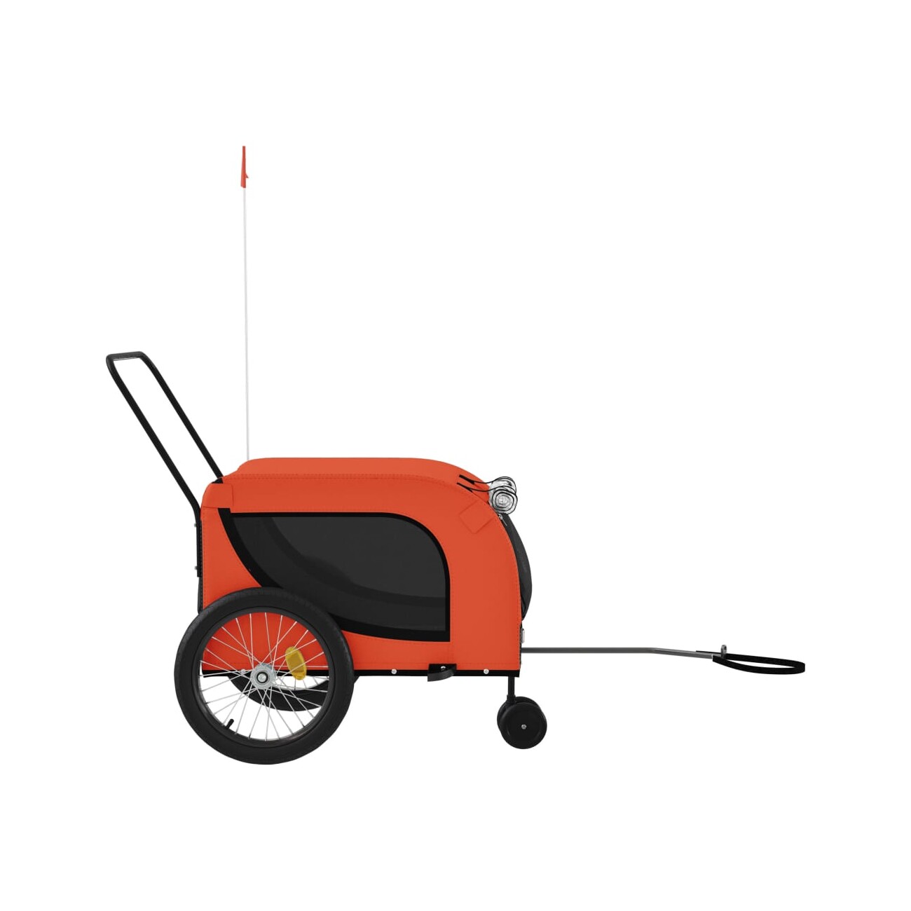 VidaXL Fahrradanhänger Hund 134 x 68 x 74 cm (L x B x H) orange