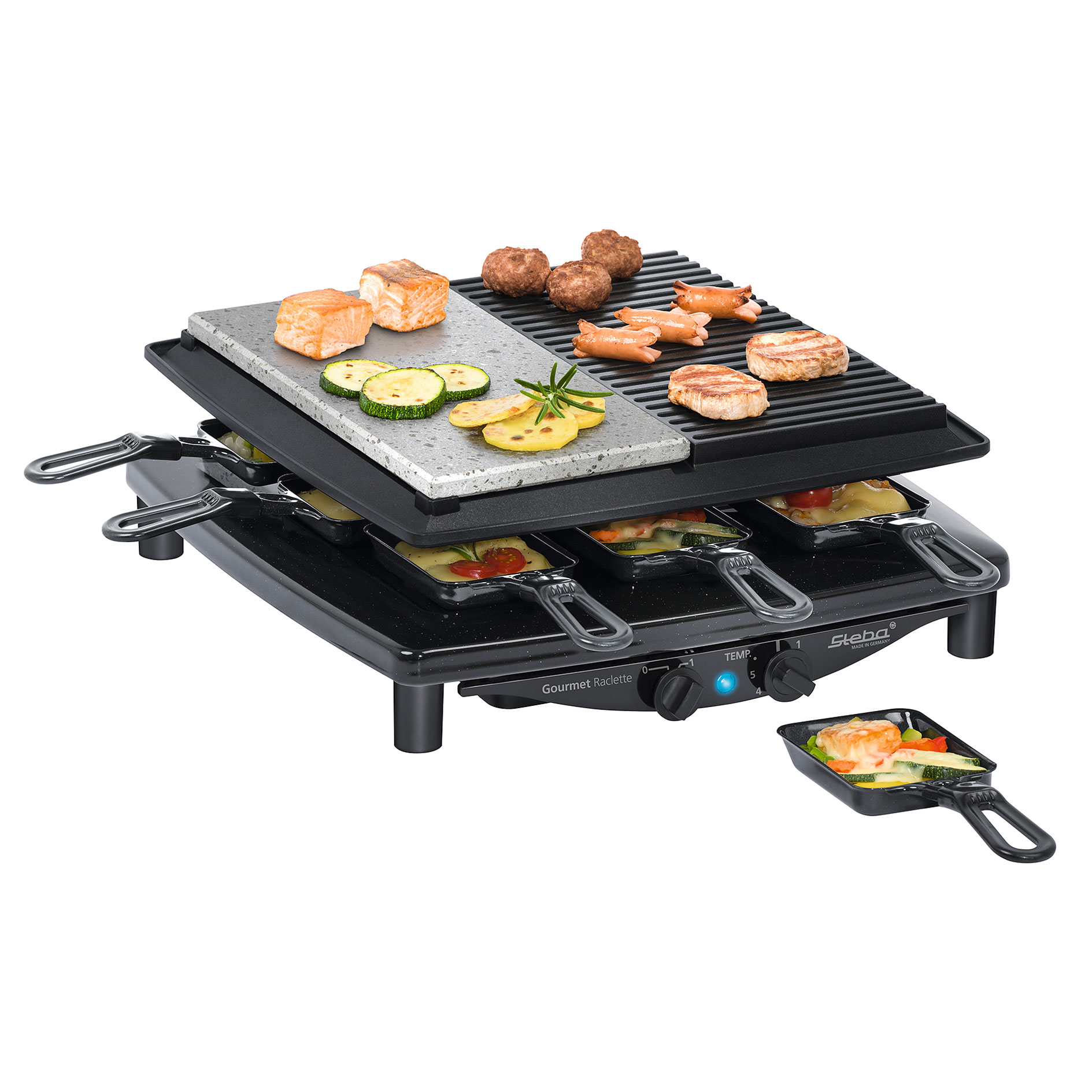 STEBA Raclette RC 4 PLUS - schwarz - 1450 Watt