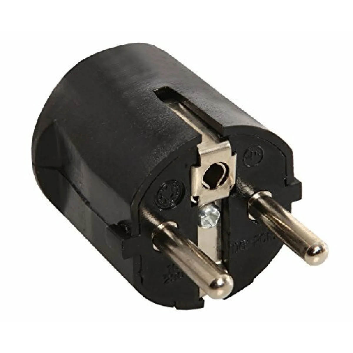 Fiche mâle coudée à contact - 230V