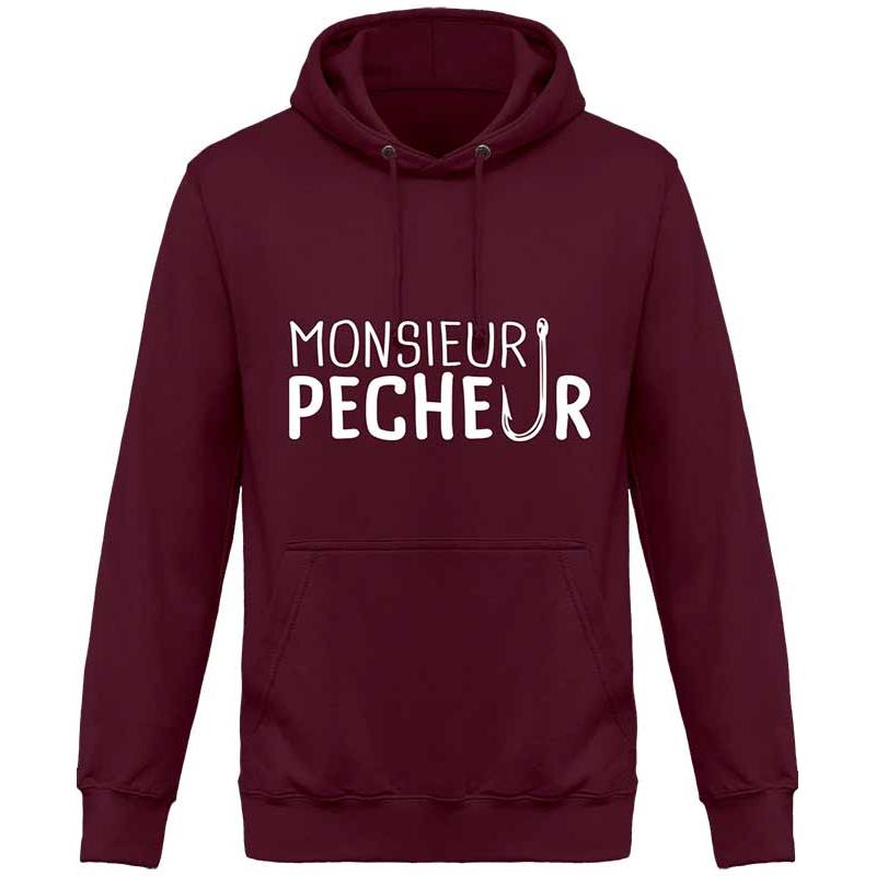 Sweat Homme Monsieur Pêcheur - Burgundy