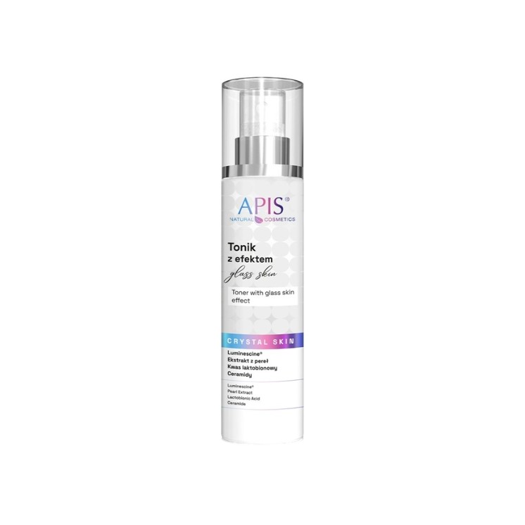 Apis Crystal Skin rozświetlający Tonik do twarzy z efektem Glass Skin 150 ml