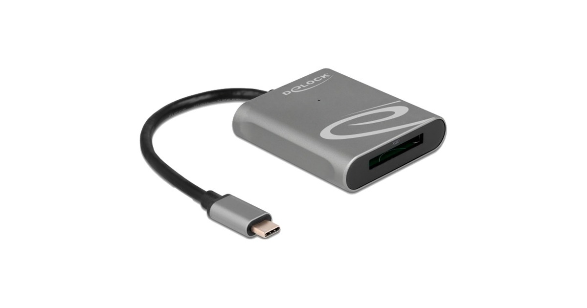 DeLOCKUSB-C Card Reader voor XQD 2.0 kaartlezer  (Grijs)