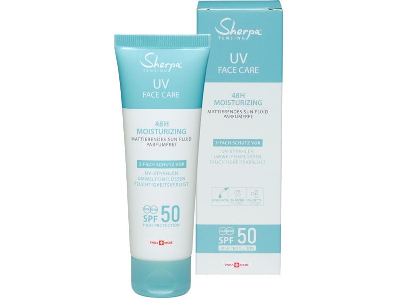 Sherpa Tensing Sonnencreme SPF 50 50 ml Sonnenschutz fürs Gesicht, Hals und Dekolleté