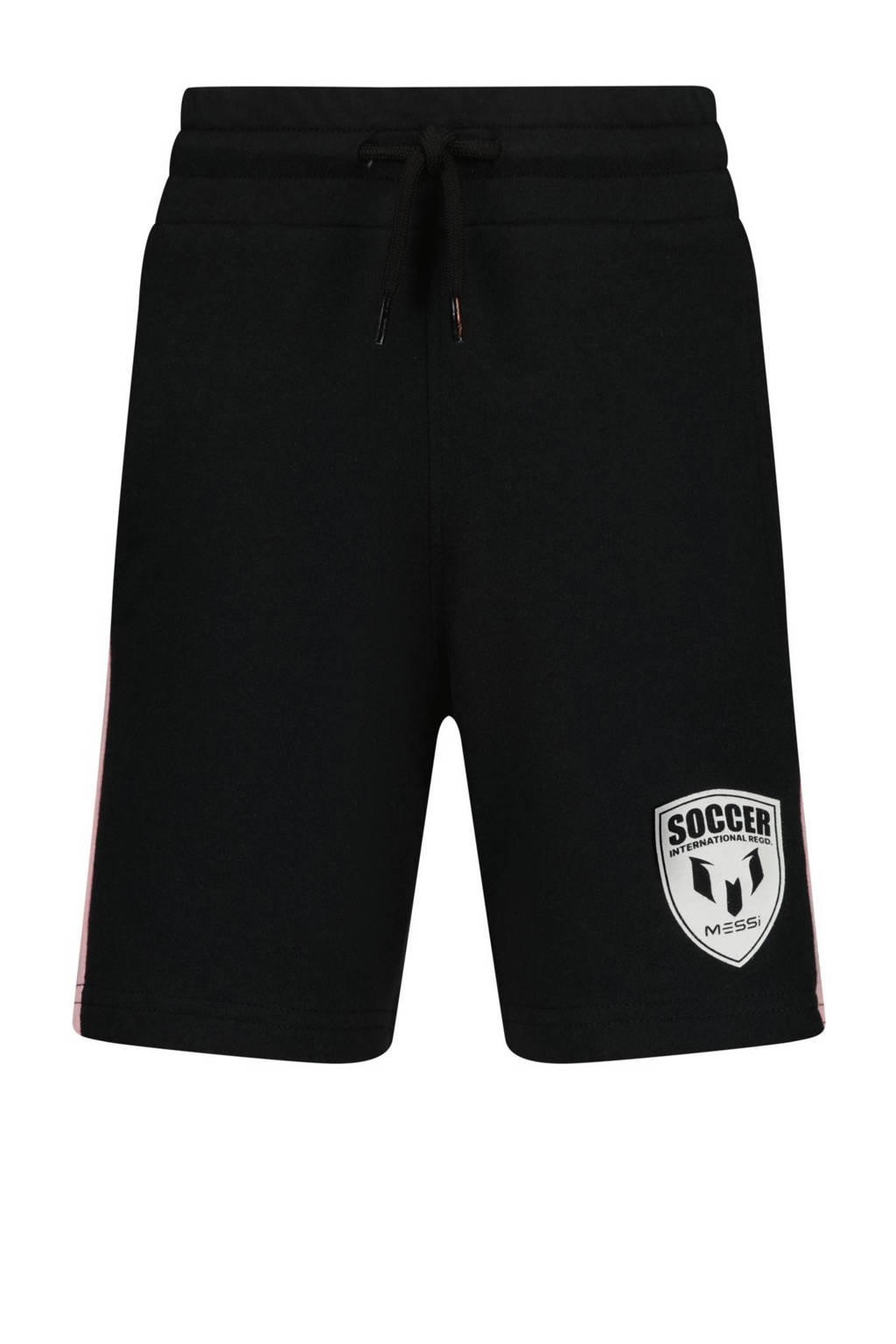 Messi sweatshort Reron met printopdruk zwart