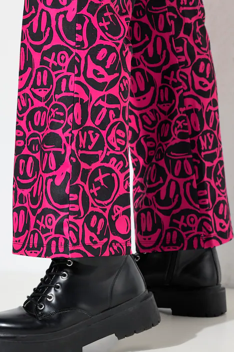 Hose, Schlag, Scubajersey, Smileys, hibiskuspink