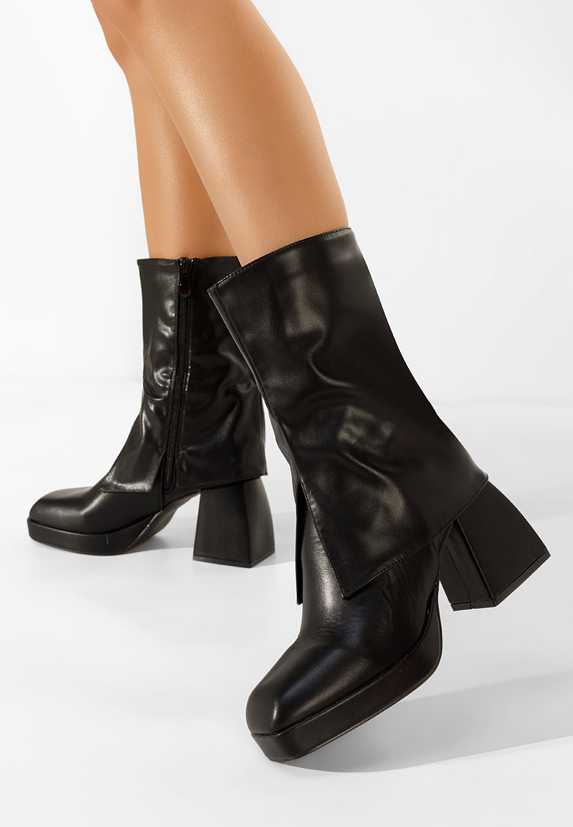 Bottes à talon noires Zalamea