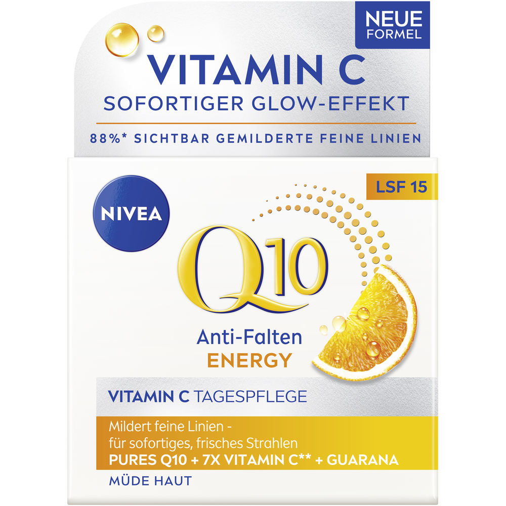 Nivea Q10 Energy Tagescreme<br>50 ml, Topf, Creme, Anti-Falten LSF15