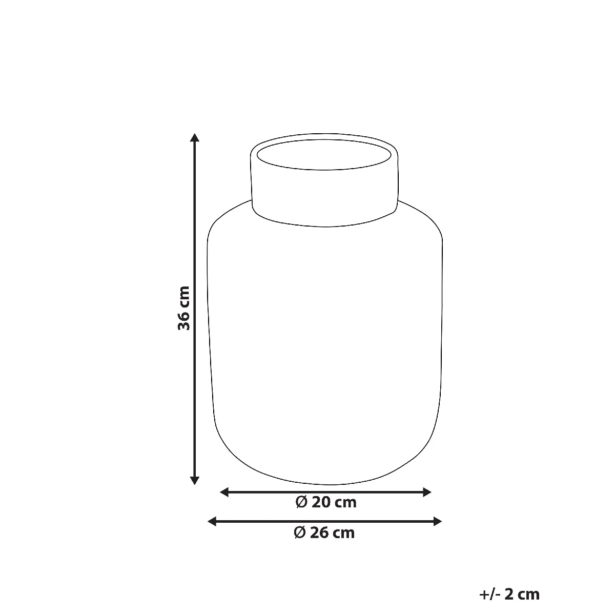 Beliani Vase Décoratif RENUN Rotin 36cm