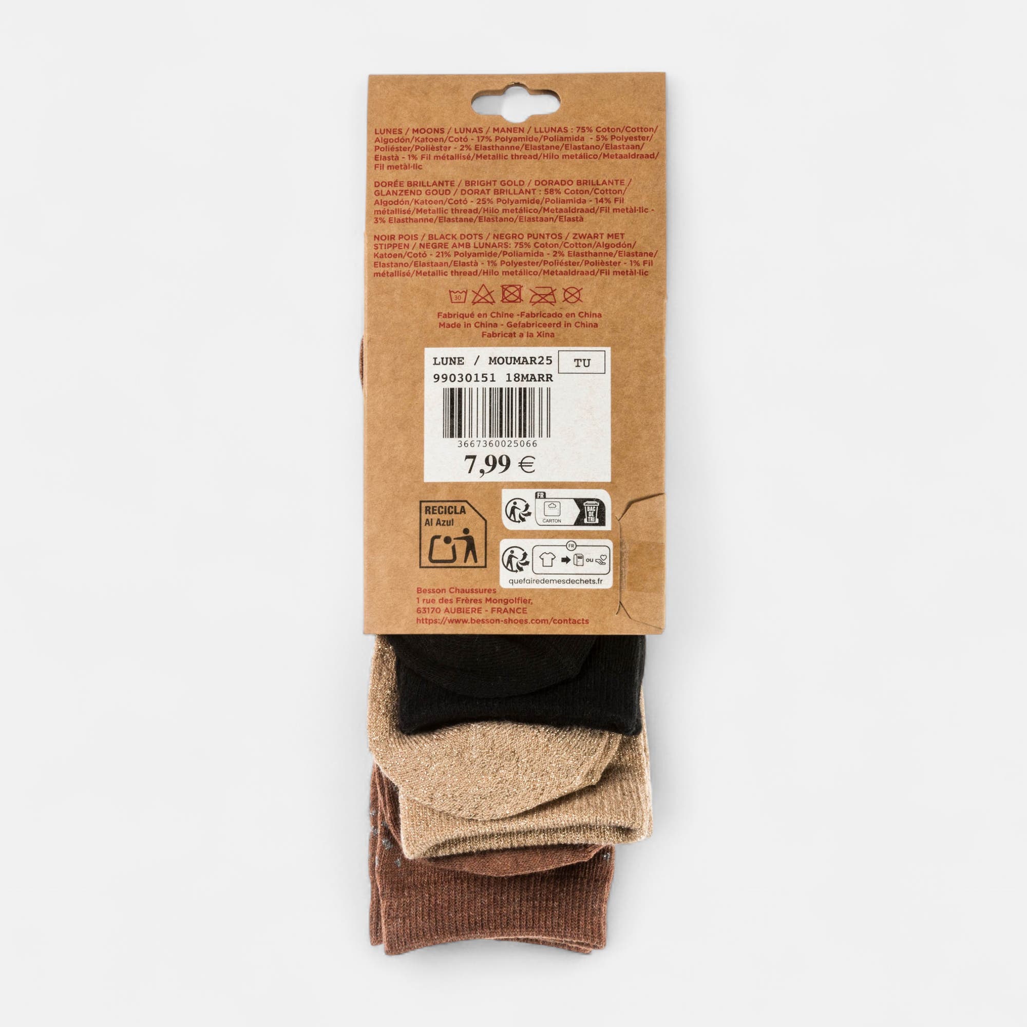 Chaussettes Femme marron