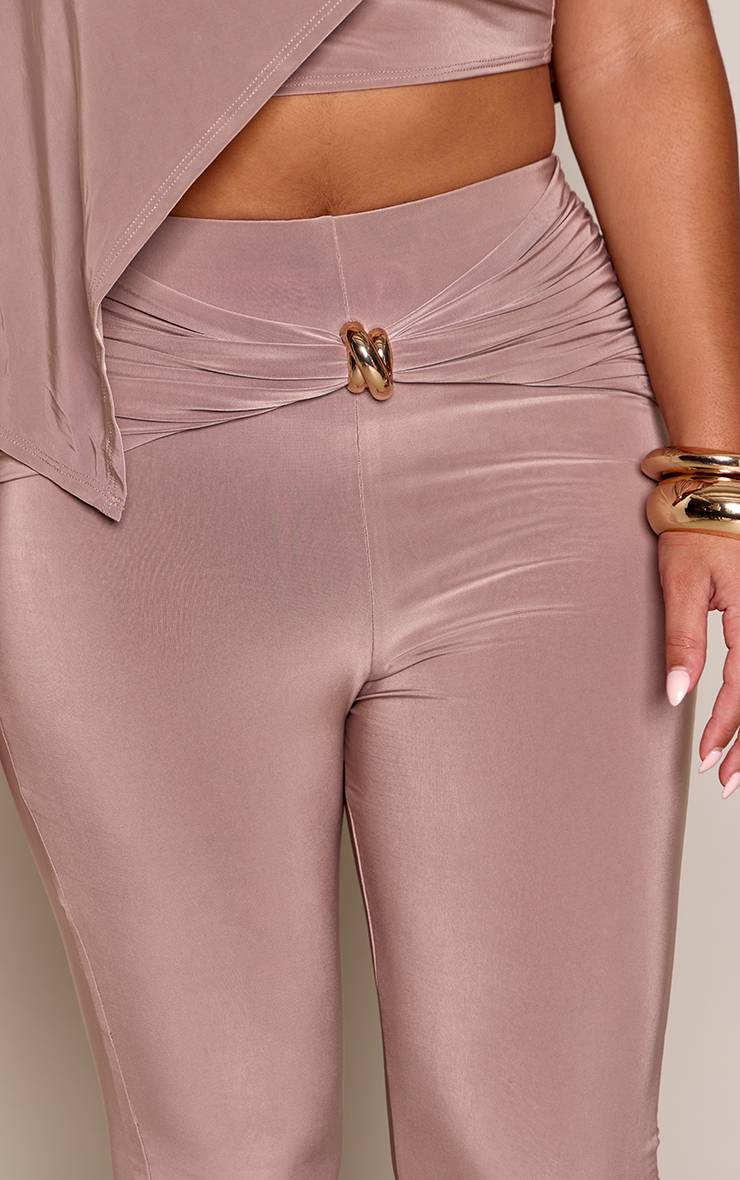 Moka Capri Shape En Jersey Slinky Avec Détail D'Anneau