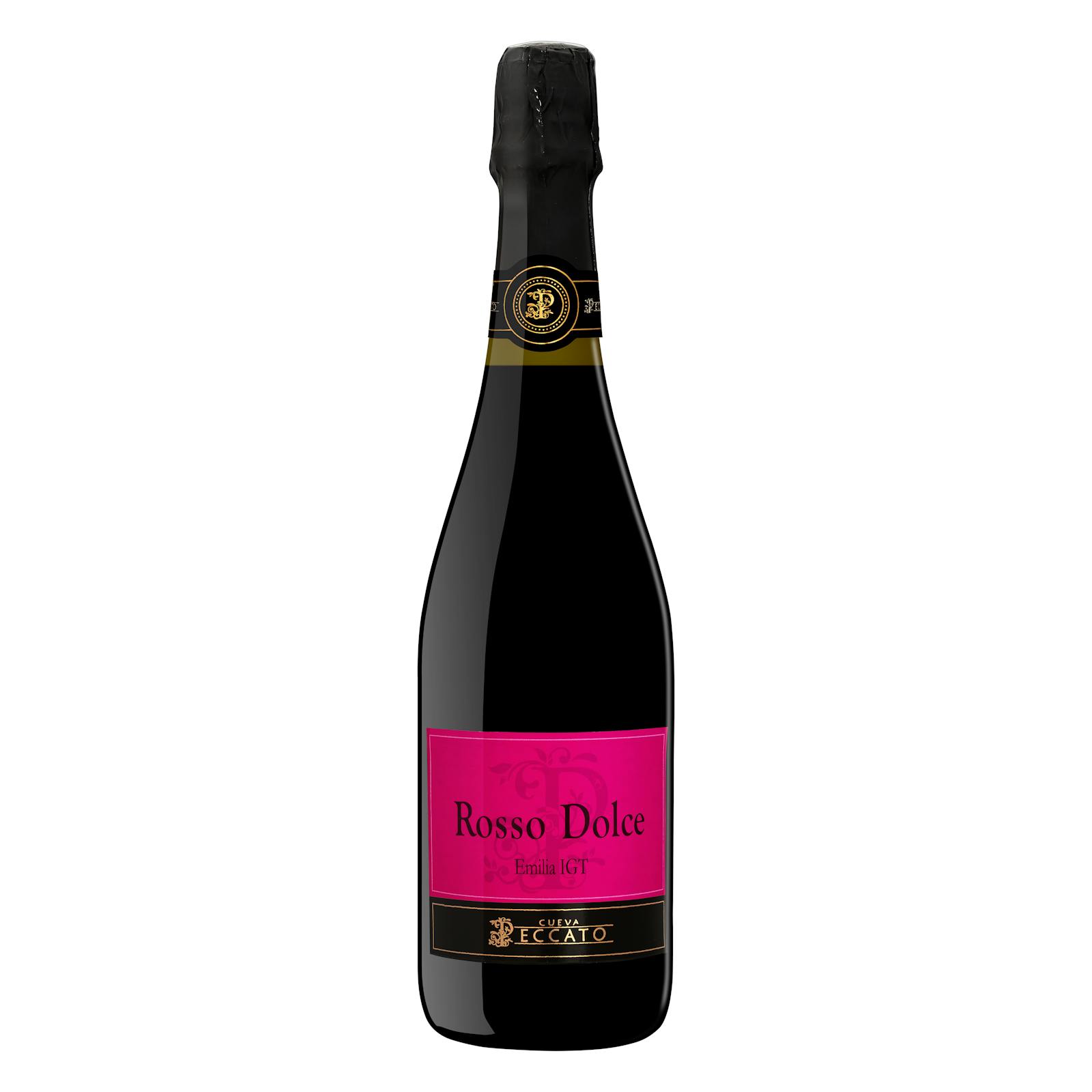 Vin mousseux rouge doux Rosso Dolce Cueva peccato frizzante