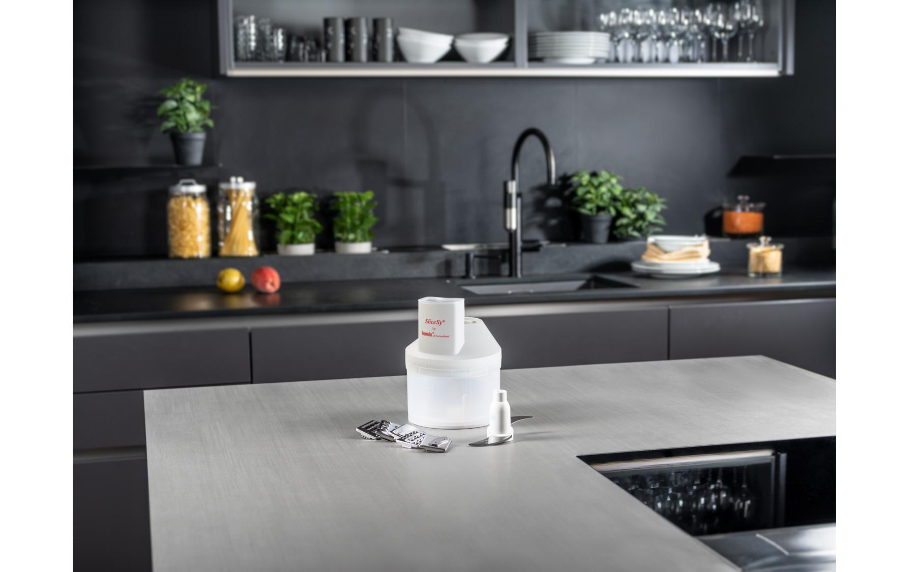 Zerkleinerer-Aufsatz SliceSy Lichtgrau<br>Zubehör SliceSy für alle Bamix Stabmixer ab 180 Watt
