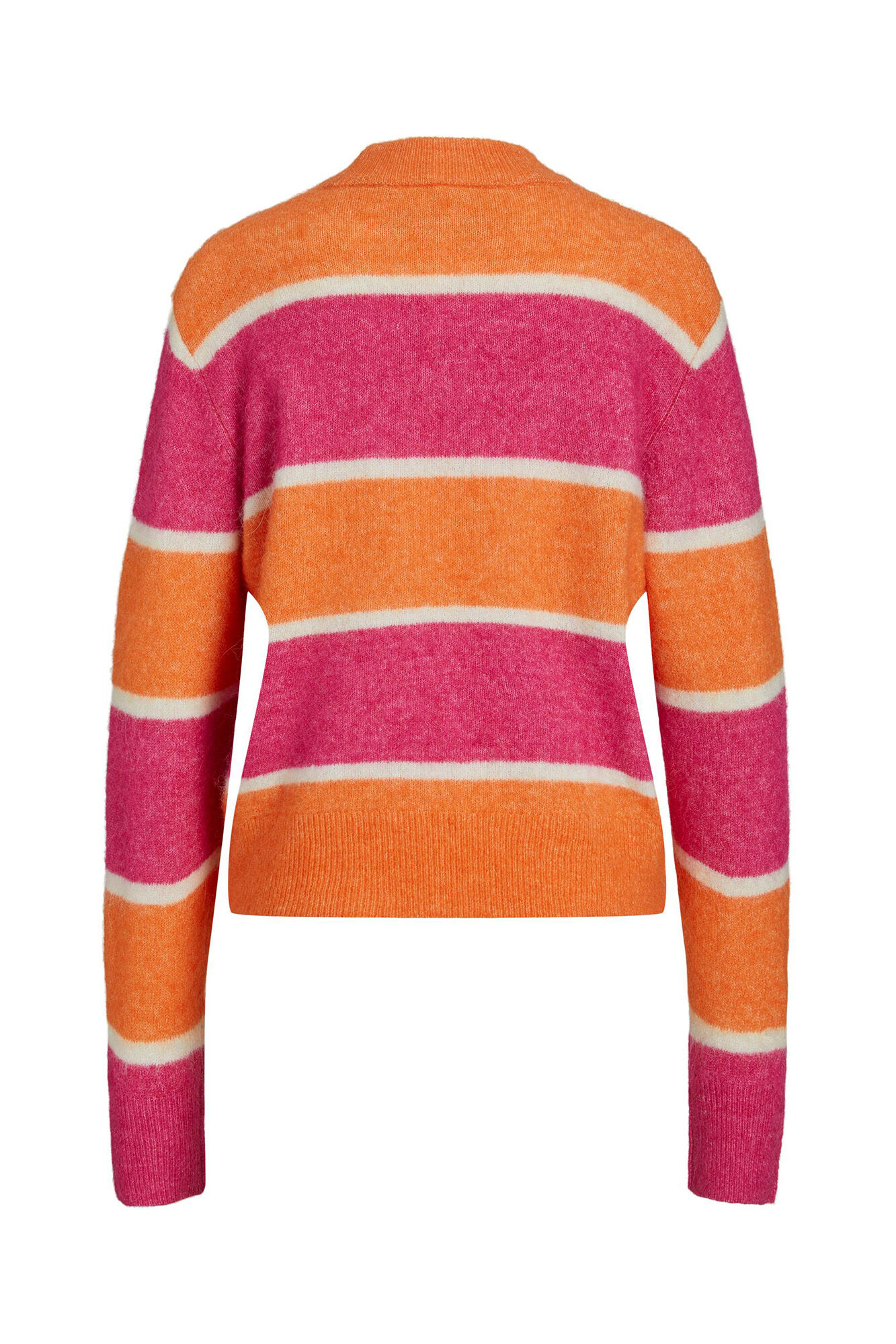 Suéter feminino listrado multicolorido