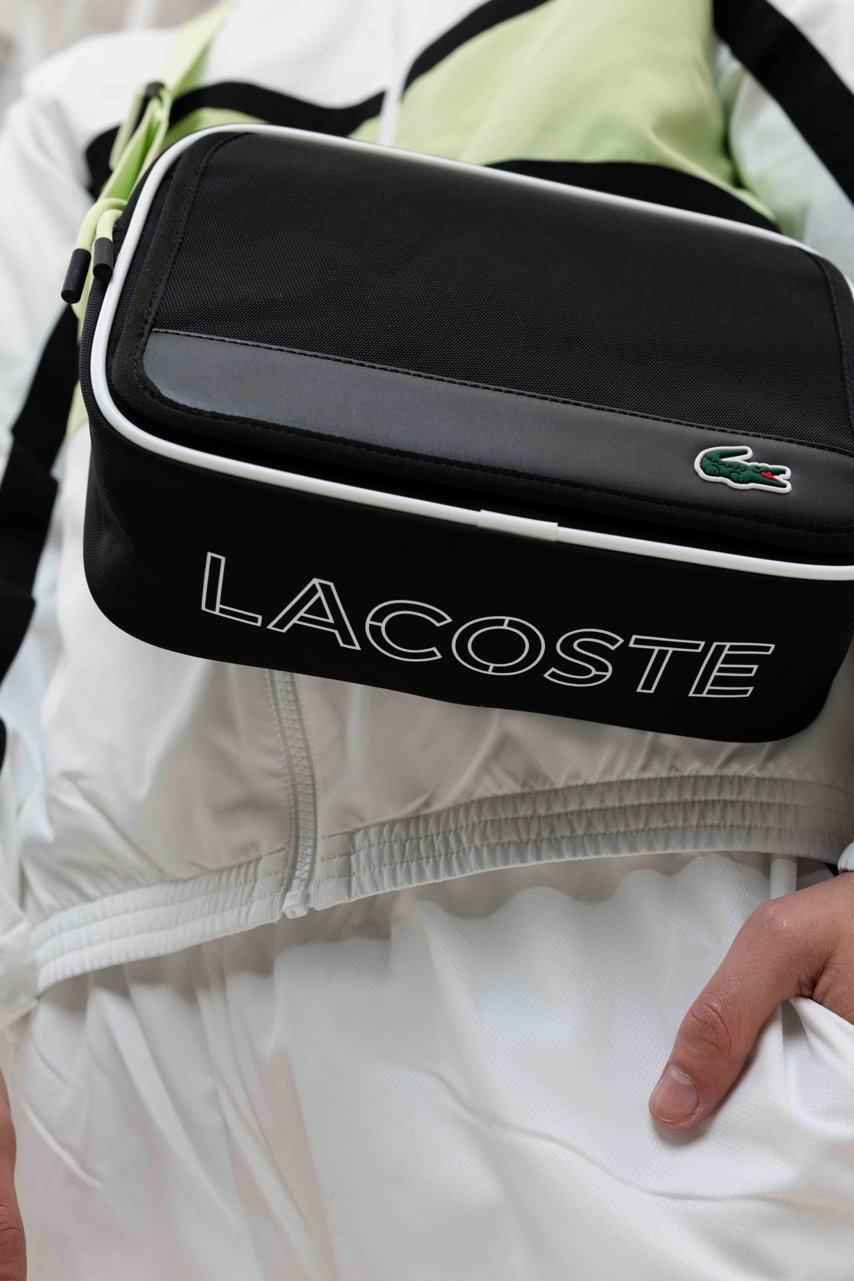 Lacoste Reporter Flap Schoudertas Heren Zwart