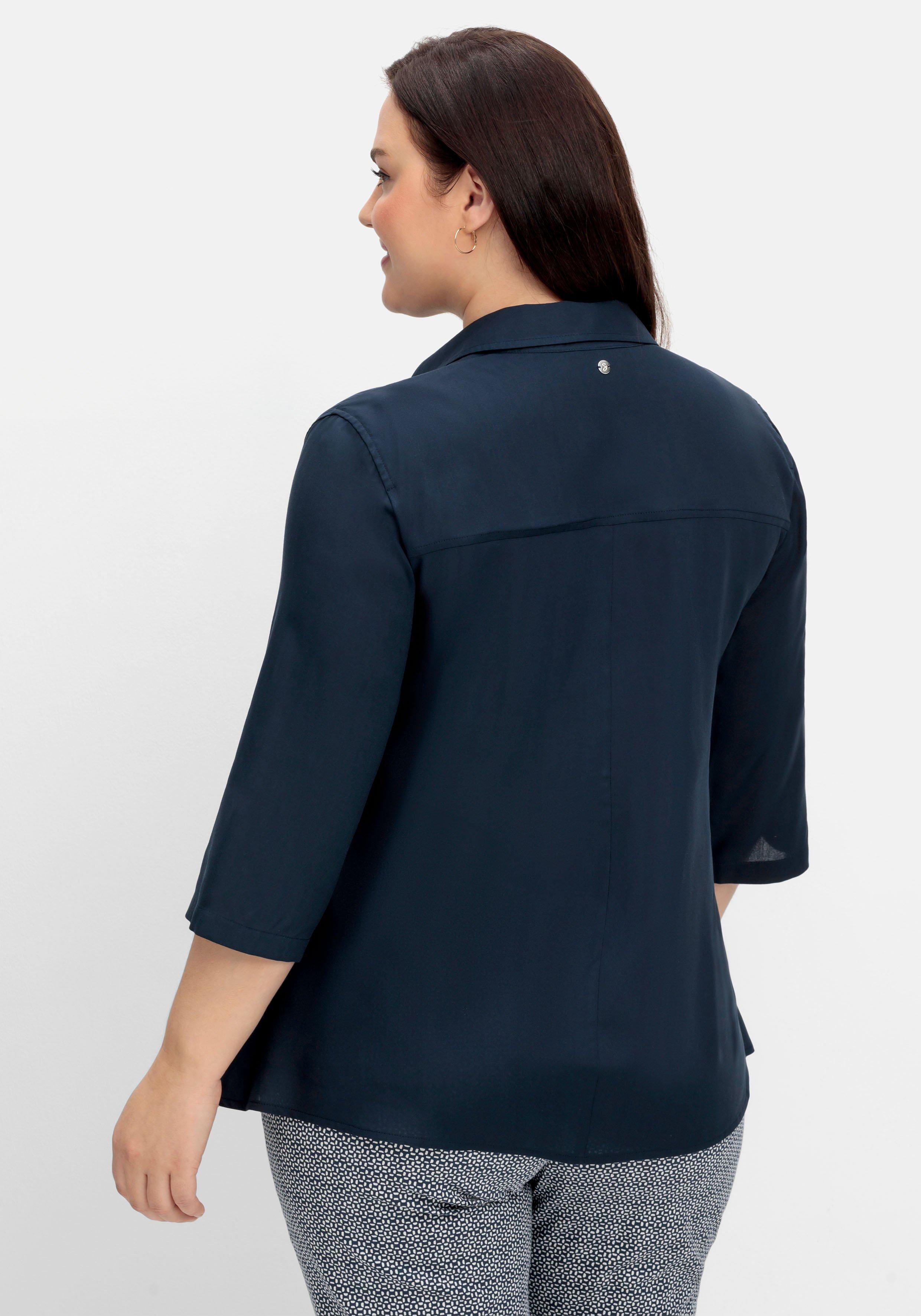 Bluse in Wickeloptik, mit 3/4-Arm