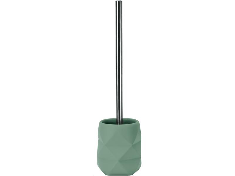 Kleine Wolke Toilettenbürste Crackle Olivgrün, Polyresin Eleganter WC-Bürstenhalter