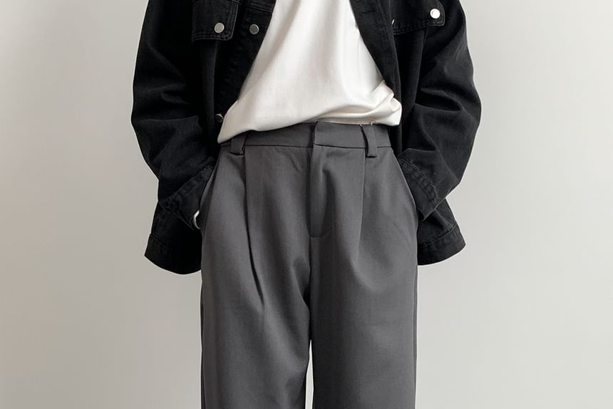 DAZO Studios - Mid Rise Plain Straight Leg Dress Pants