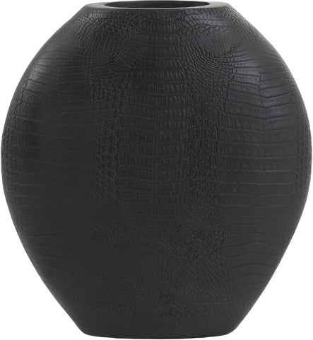 Light & Living vaas Skeld zwart 29,5 x 8 x 31,5 cm