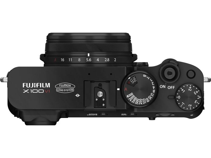 Fujifilm Fotokamera X100VI Schwarz Kompakte Digitalkamera mit anspruchsvollem Design und intuitiver Bedienbarkeit