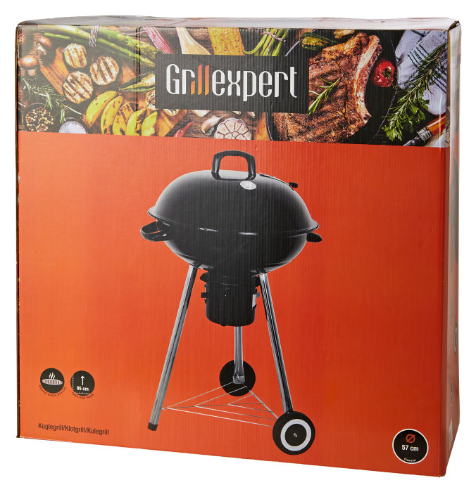 Kuglegrill Ø57 cm med termometer - Grillexpert