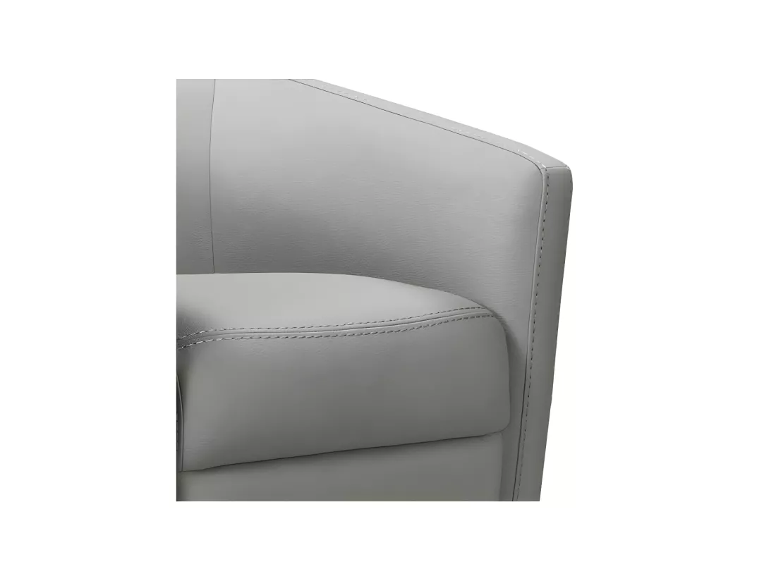 Fauteuil cabriolet pivotant Gris Perle - JACQUES
