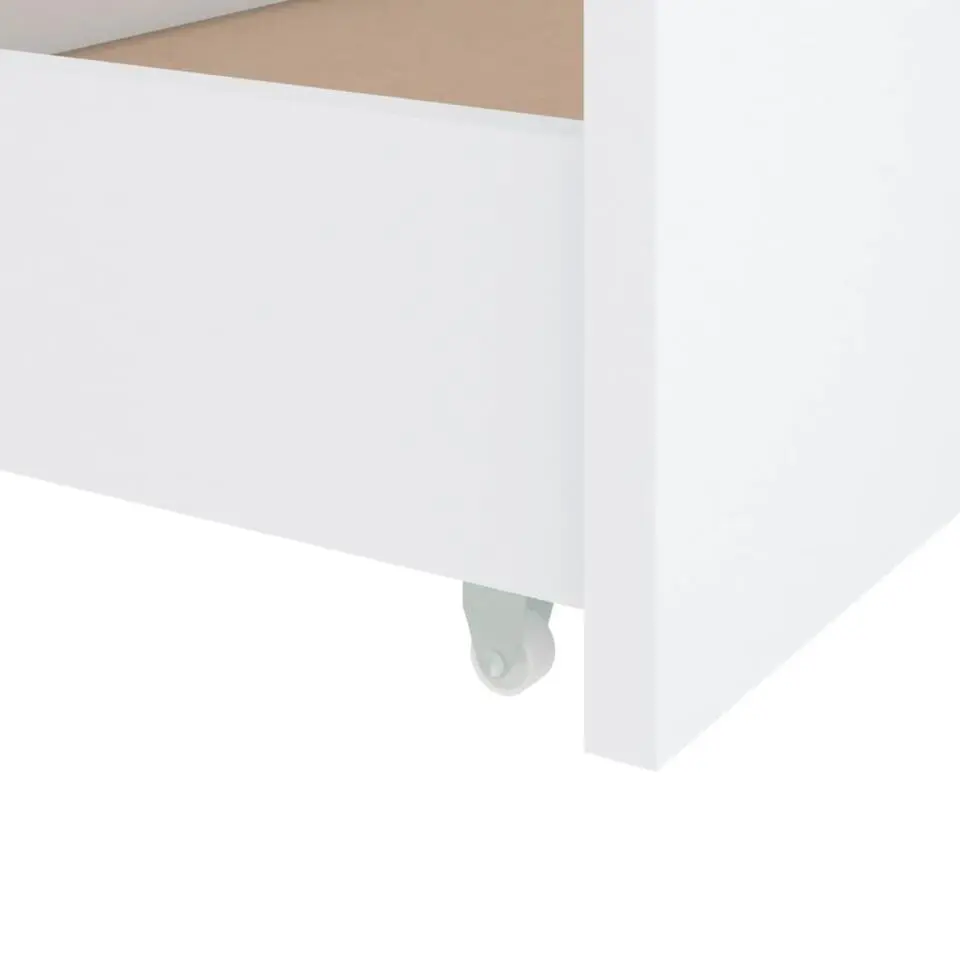 vidaXL - Bed frame met lades - Wit - Massief grenenhout - 90x200 cm