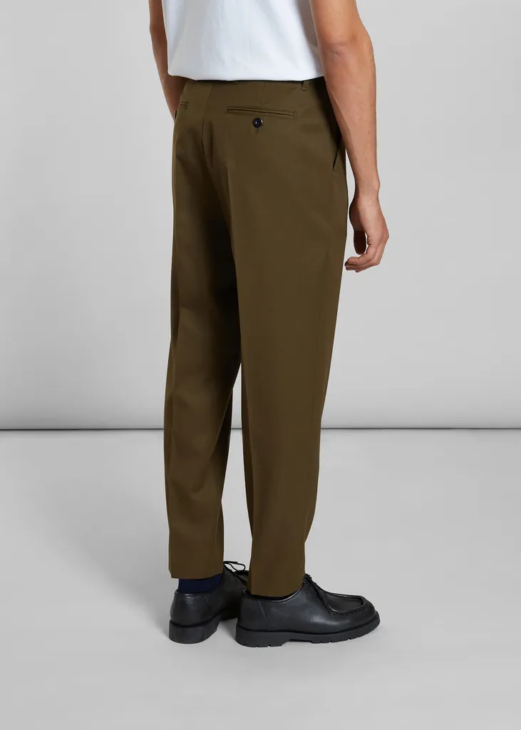 Pantalon à plis en laine mélangée L'Exception Paris