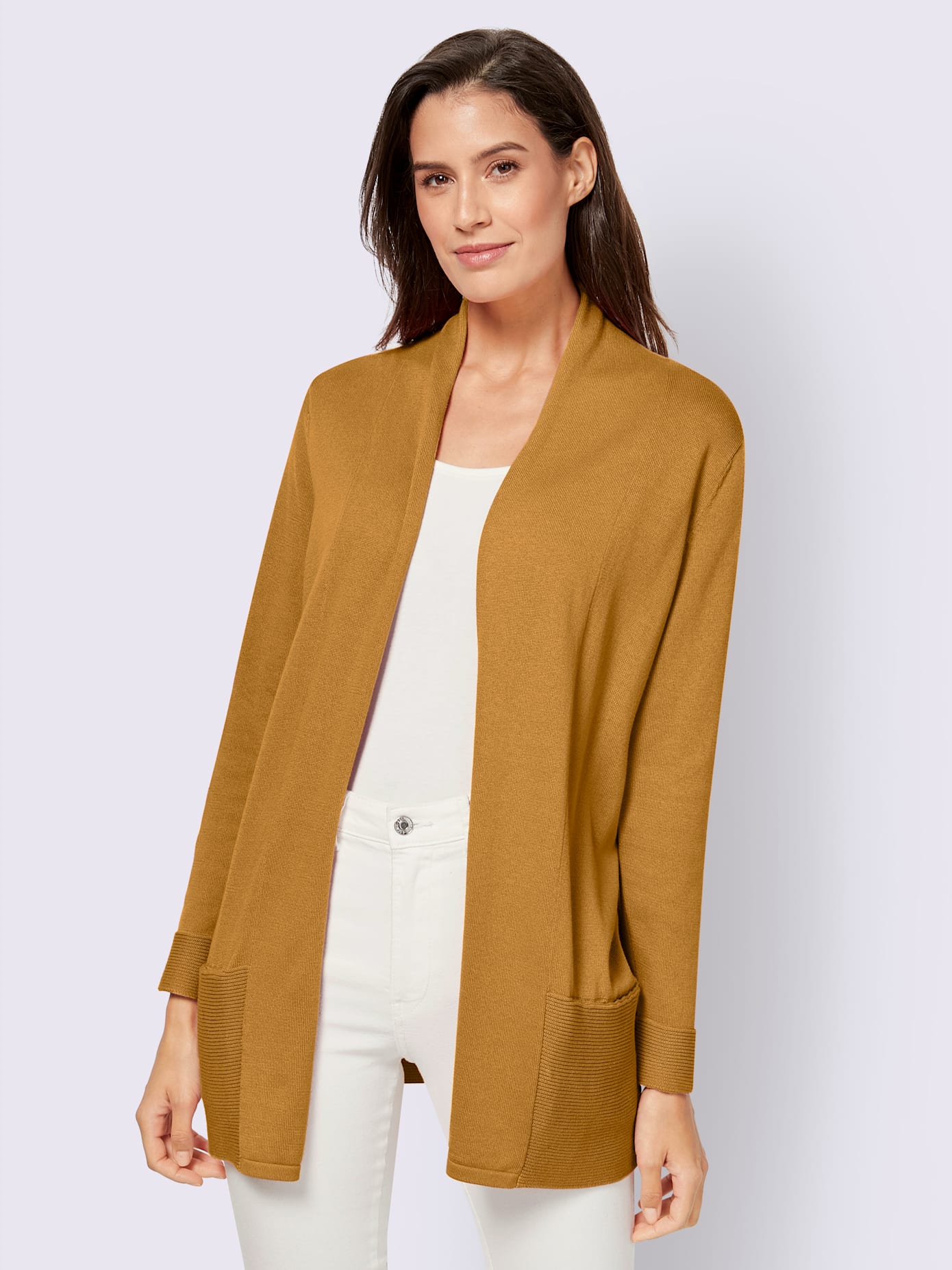 Veste longue en tricot 100% coton pima