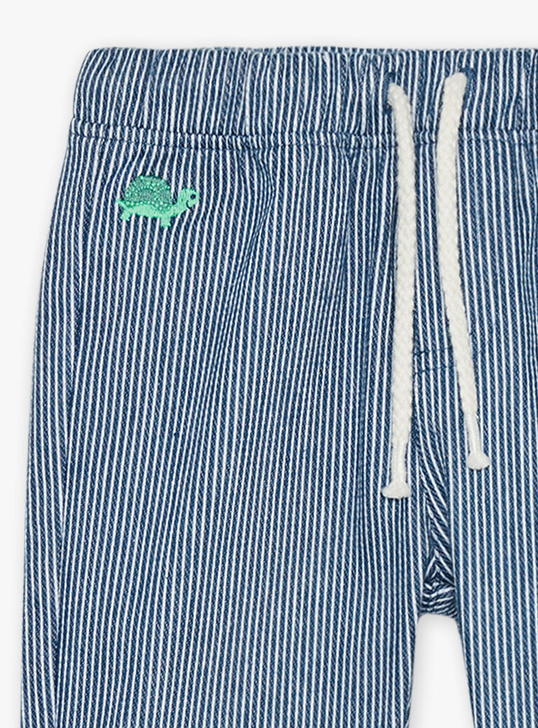 Pantalon à rayures bleues