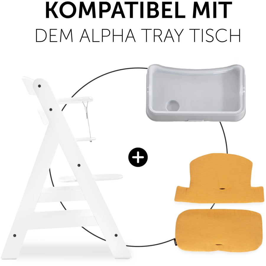 hauck Hochstuhlauflage Select Muslin Honey