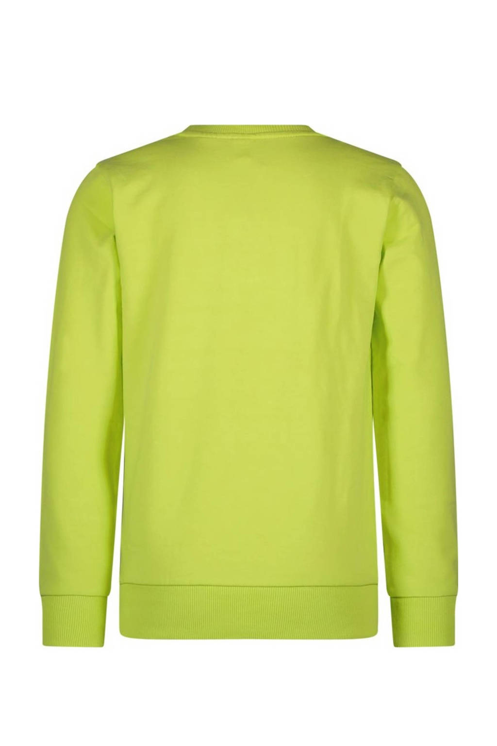B.Nosy sweater Sef met tekst felgroen