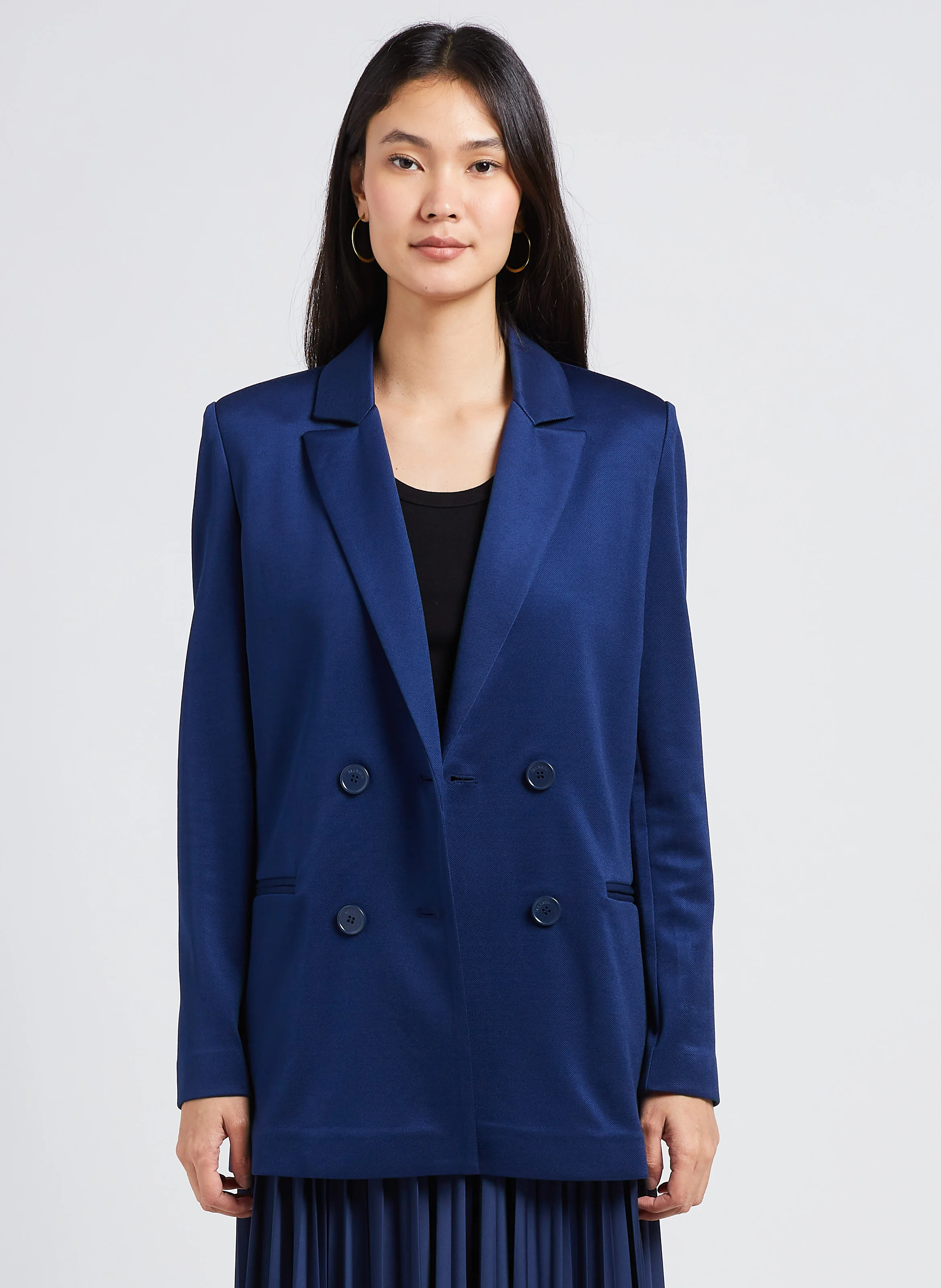 CREDERE - Blazer en sergé de jersey| Bleu