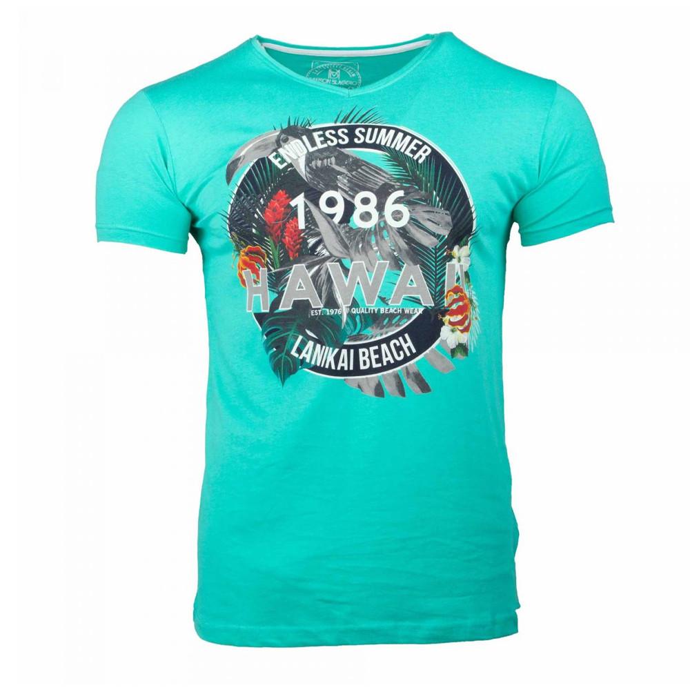 La Maison Blaggio T-shirt Turquoise Homme La Maison Blaggio Mandor