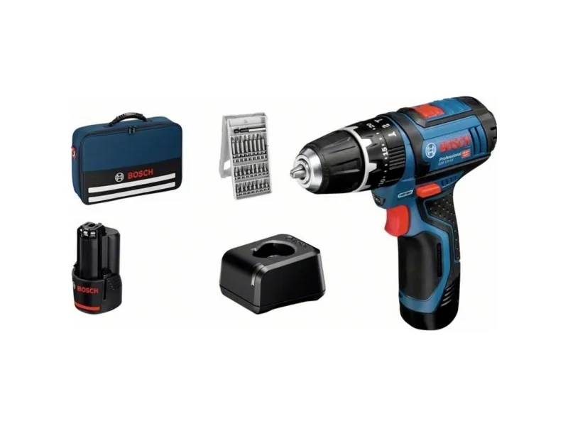 Bosch SLAGBOREMASKINE GSB 12V-15 2X2AH 25XTB