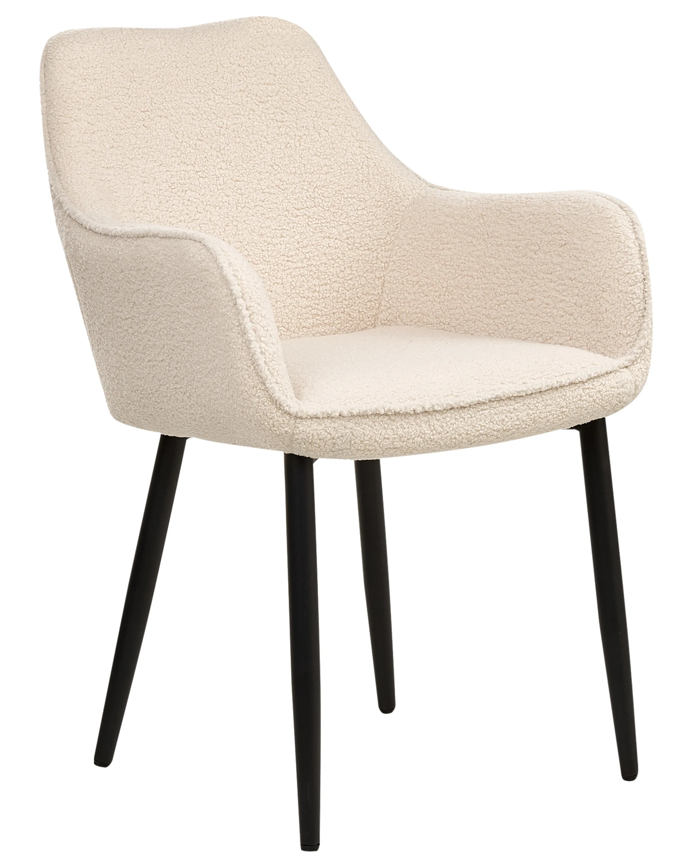Set van 2 eetkamerstoelen ALDEN Bouclé Lichtbeige
