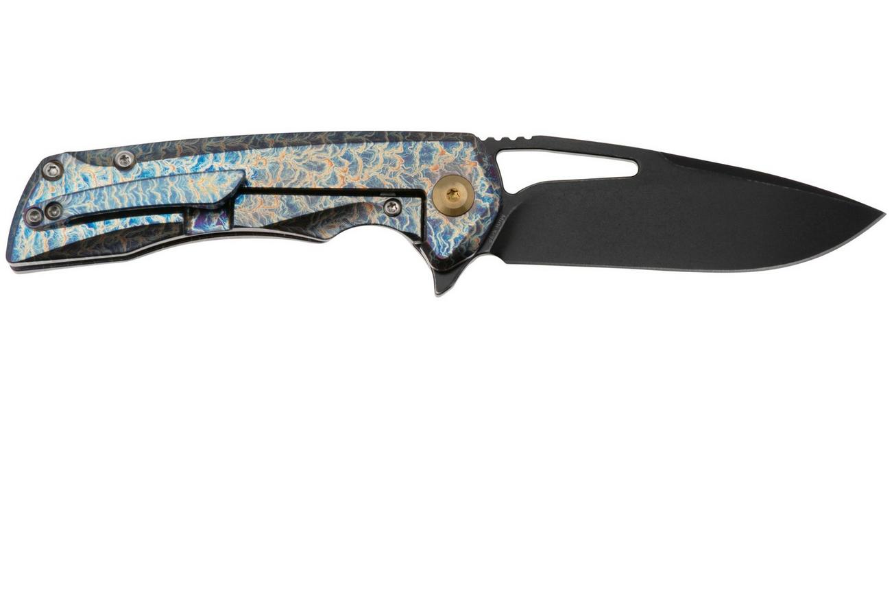 Kansept Mini Kryo K2001A6 Blackwashed CPM S35VN, Lightning Strike Titanium, zakmes, Kim Ning design